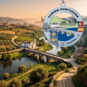 Alternative view of Camino Portugués Central Medal